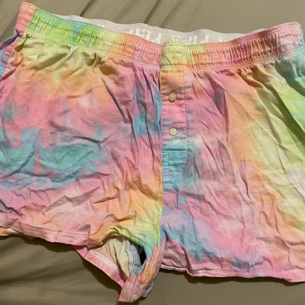 PINK tie dye sleepwear shorts